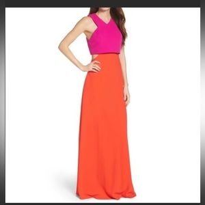 Jill Stuart Color-block Cutout Maxi Dress